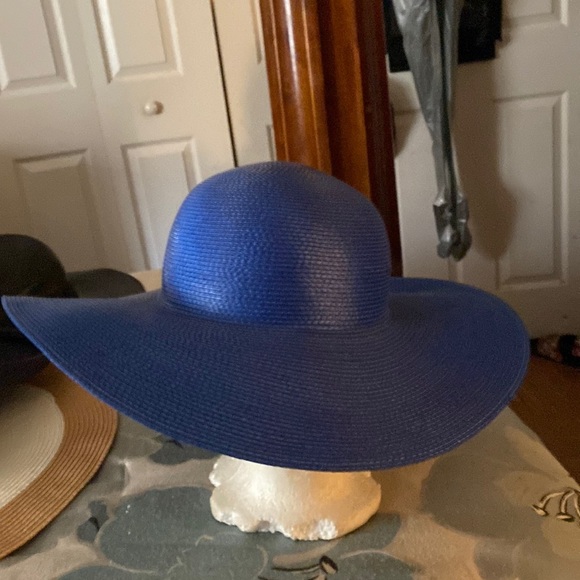 Blue hat fashion forward